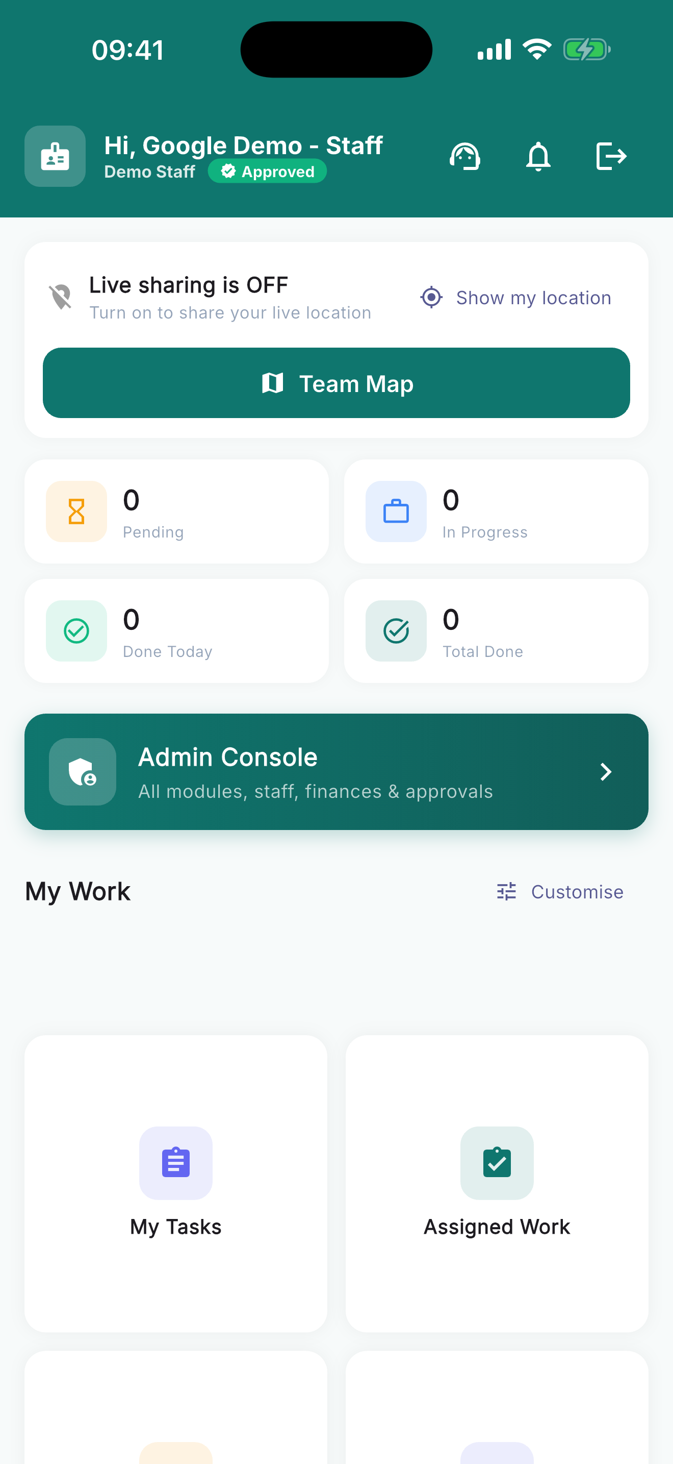 CivilNext Staff app