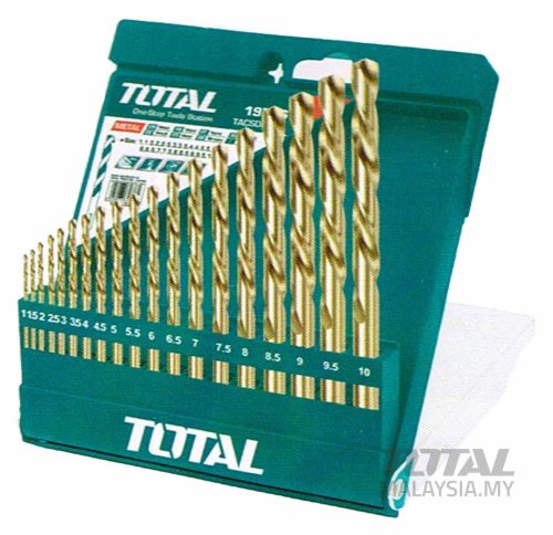 TACSD0195 19 Pcs HSS Twist Drill Bits Set