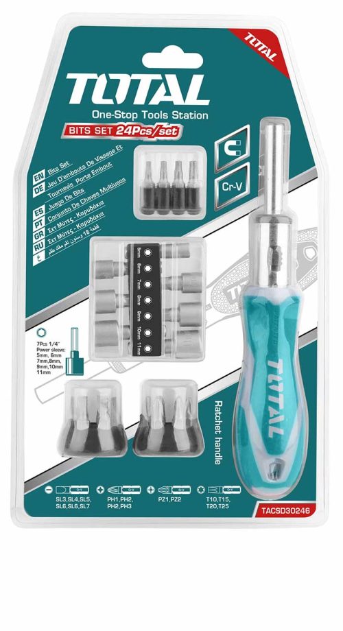 TACSD30246 24 Pcs Ratchet Screwdriver Set