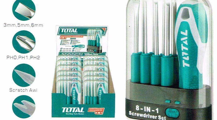 THT250906 9 Pcs Interchangeable Screwdriver Set