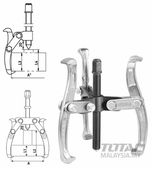 THTGP366 Gear Puller 3 Jaws